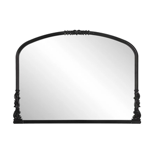 中古风复古浴室镜法式雕花壁挂式卫生间壁炉装饰镜子高级感化妆镜