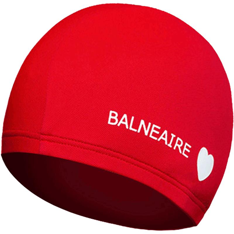 BE范德安小红心系列布泳帽男女大头围游泳帽长发不勒头时尚高颜值