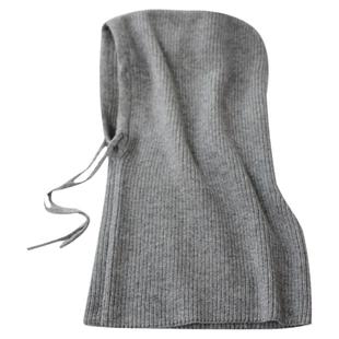 法式浪漫羊毛套头围脖一体帽法拉针织帽女秋冬韩版保暖护耳毛线帽