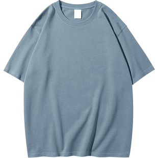 265g纯棉ins短袖冷淡风男装高级感超好看上衣厚重磅万能打底白t恤