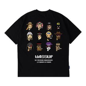 WASSUP数码人像美式纯棉T恤短袖