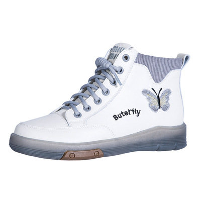 真皮马丁靴真皮女鞋休闲高帮鞋