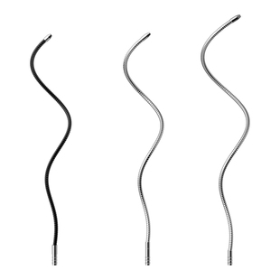 304不锈钢弯管净水龙头配件黑色2分水龙头万向出水弯管鹅颈大弯管