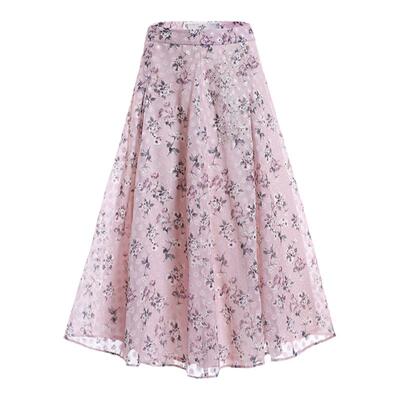 声雨竹春夏半身裙优雅薄款花色