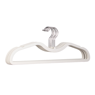 肤感膜衣架哑光液态硅胶节省垂直空间短颈衣架矮脖子超薄白色童收