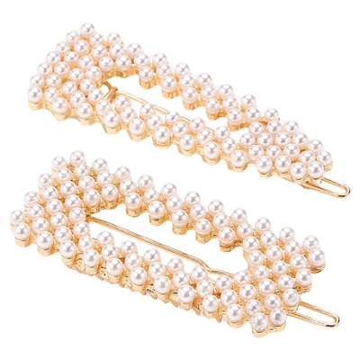 L. ERICKSON/莱丽克森珍珠装饰对夹边夹发夹发饰头饰