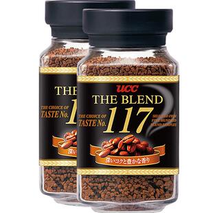 日本进口UCC悠诗诗咖啡117 运动无蔗糖添加美式速溶纯黑咖啡粉装