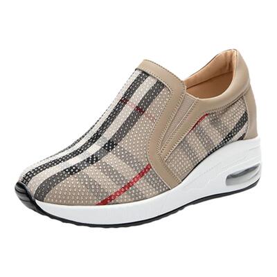 乐福鞋小白鞋水钻内增高满钻厚底