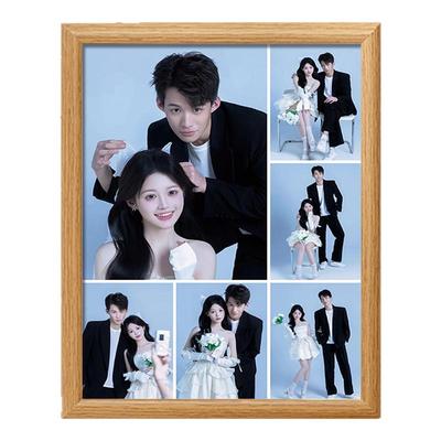九宫格拼图照片定制人像相框摆台件情侣周年纪念日生日情人节礼物