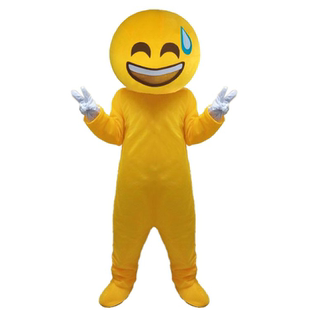 搞笑滑稽cos头套酒吧恶搞emoji表情包小黄人脸搞笑卡通人偶服道具