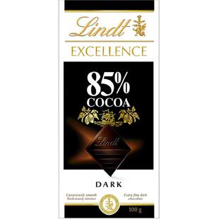 【正品行货】Lindt瑞士莲特醇排装系列精选可可高端黑巧克力健身