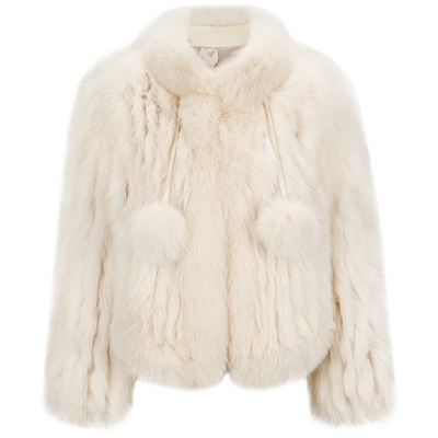 sincethen狐狸毛皮草外套女秋冬