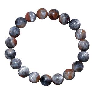 天然猫眼共生红矿星辉骨干闪片手链太阳石光油画光手串送礼物男女