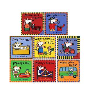 【自营】小鼠波波英文原版绘本7册 Lucy Cousins 儿童英语启蒙生活习惯认知图画故事书 Maisy Goes Shopping/Bedtime亲子系列