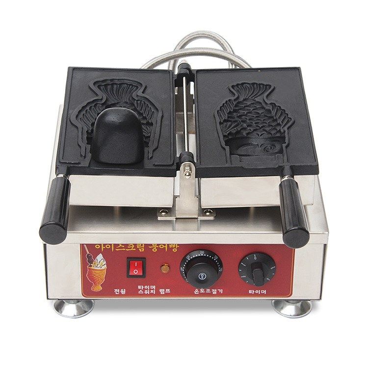 单条韩国梨大鲷鱼冰淇淋，冰淇淋鲷鱼烧机，单条鲷鱼烧机