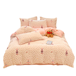 牛奶绒床上单件被套150x200x230cm新款四件套加厚珊瑚绒双面被罩