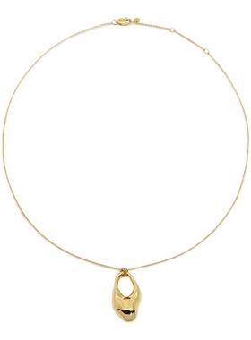 Monica Vinader莫妮卡灿金釉光项链金属吊坠锁骨链单戴细款毛衣链