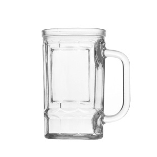 【买一送一】玻璃啤酒杯带手柄大容量加厚扎啤杯透明高颜值水杯子