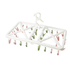 多功能晒袜子衣架多夹子晒衣架婴儿晾衣架防风家用袜子晒架挂内衣