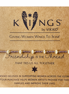 VIKIKO串珠【复古哑光紫】天然珍珠小手链闺蜜同款饰品生日礼物