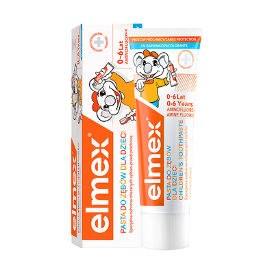 elmex艾美适儿童牙膏0-6-12岁含氟防蛀固齿奥拉氟防龋齿宝宝专用