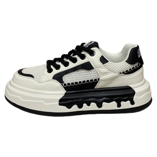 小众设计感超火厚底男鞋2026春季新款板鞋百搭透气网面运动休闲鞋