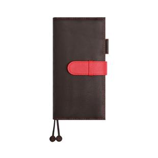 台湾进口牛皮手账A6真皮定页记事本便携weeks书衣送本芯免费印