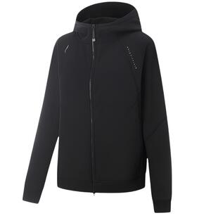 李宁运动服 健身系列 女款抗菌抗静电加绒保暖宽松开衫连帽卫衣