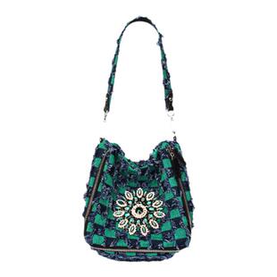 卡秀原创小众设计镶钻布包2025新款百搭手提女包休闲单肩斜挎小包