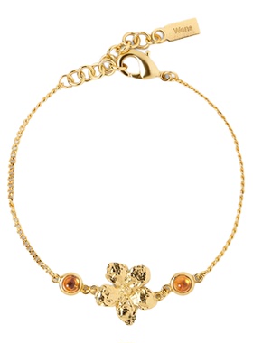 Wens花神系列金银色花朵手链