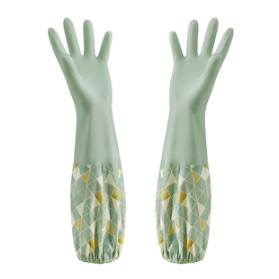 加绒洗碗手套女家用家务加厚冬季洗衣服厨房清洁耐用橡胶乳胶胶皮