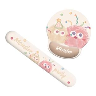 SUYA苏雅毛球鼠标垫护腕女生可爱办公加厚手腕垫硅胶键盘手托高级