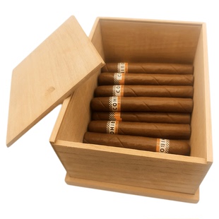 进口西班牙雪松木盒雪茄盒滋养美晶雪茄柜裸养烟箱实木淳化保湿盒