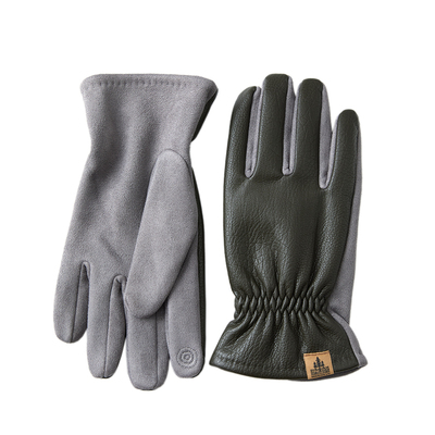 MISSIONUV男士保暖可触屏皮手套