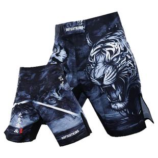 MMA老虎格斗运动搏击训练短裤男女柔术速干耐磨UFC健身比赛泰拳击