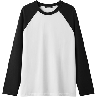 gxg.jeans男装 多色插肩袖基础打底长袖T恤男女同款情侣 25秋新品