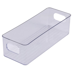 桌面宿舍收纳盒长条窄长型长方形亚克力透明杂物小物件抽屉分隔盒