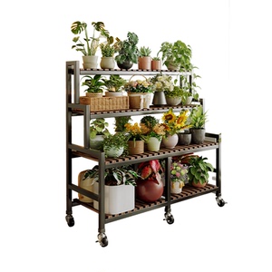 花架置物架阳台花架子客厅落地式可移动新款户外多层多肉花盆托架
