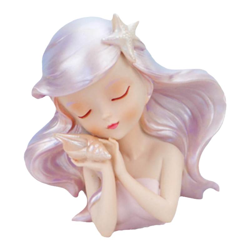 可爱风少女贝壳卡通手办儿童摆件