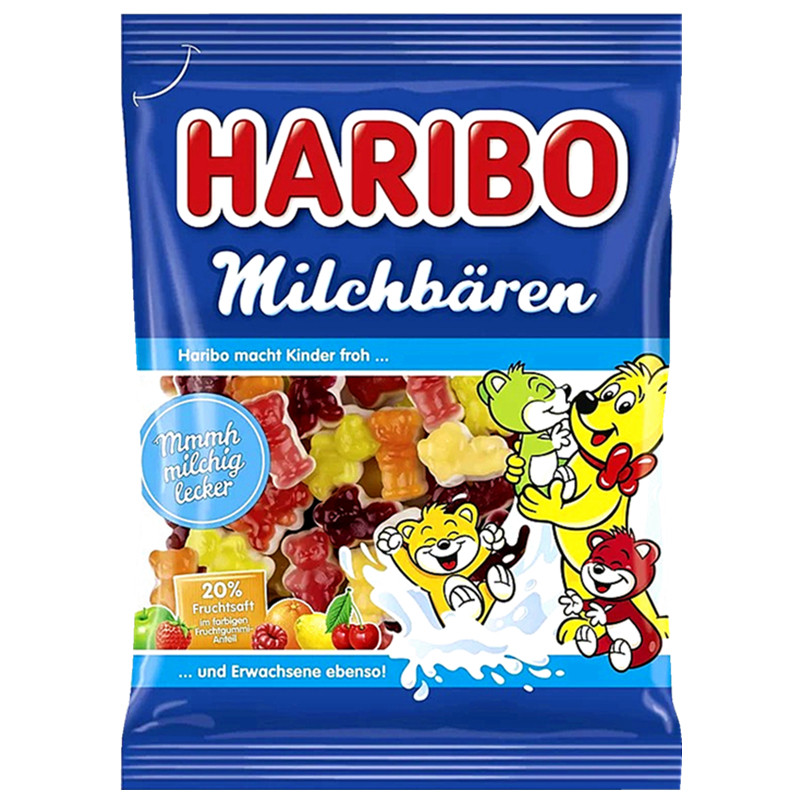 聚好吃德国哈瑞宝棉花糖小熊牛奶