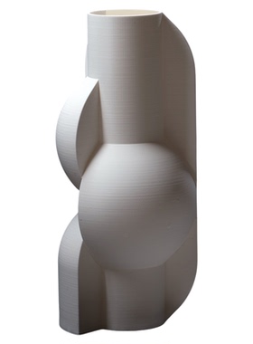 柏斐家饰 3D打印花瓶摆件 客厅插花家用花器 现代简约餐桌装饰品