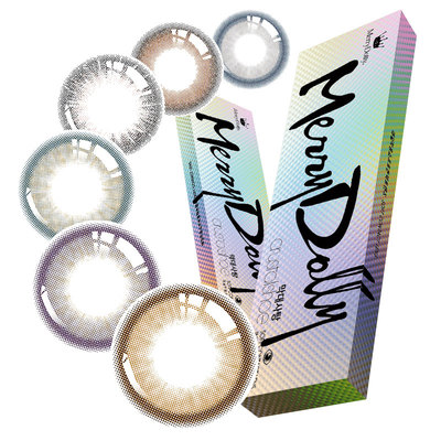 MerryDolly硅水凝胶月抛美瞳6片隐形眼镜盒非日抛半年抛部分临期