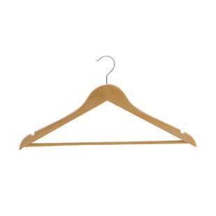 复古实木衣架裤夹木质服装店衣挂木制防滑衣架子无痕晒衣架挂钩
