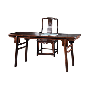 蕴秀阁红木书画桌赞比亚血檀家具紫光檀画案明式写字桌中式书法桌