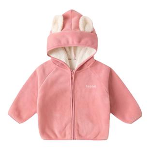 嘟嘟家宝宝夹棉外套秋冬卡通儿童连帽上衣冬季加厚男童冬装可爱潮