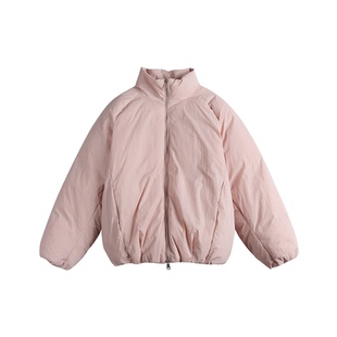 悟空有货美式复古冬季纯色加厚立领棉服男潮牌保暖百搭面包服外套