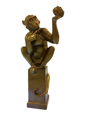 阿斯蒙迪马绍金猴青铜雕塑艺术品