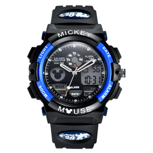 迪士尼儿童手表男孩防水中小学生电子表男迪斯尼米奇运动男童手表