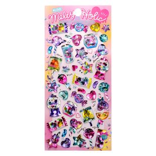 亮闪闪儿童水晶贴纸冰淇淋彩虹立体滴胶贴女孩水杯手账装饰粘贴画