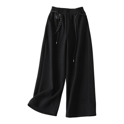 820克超厚加绒韩版洋气阔腿裤女